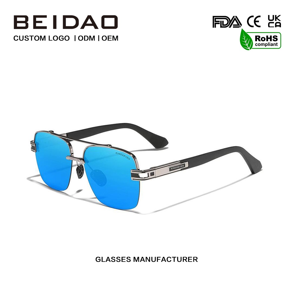 Luksus for menn fargerike retro polariserte solbriller