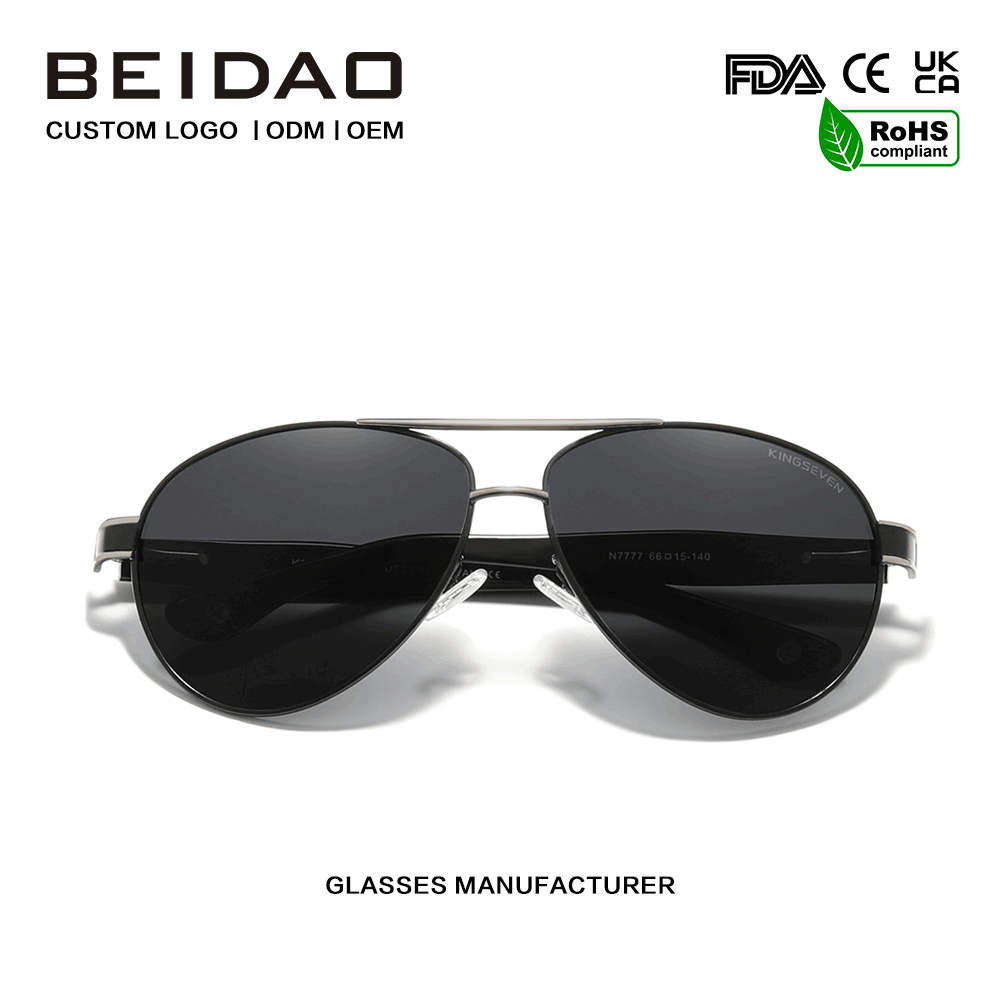 Polarisert UV400 Protection Wire-Core Temples Pilot Eyewear